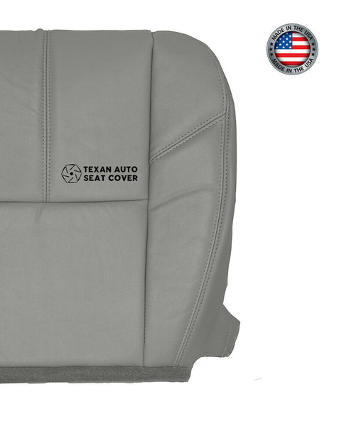 2007, 2008, 2009, 2010, 2011, 2012, 2013, 2014 GMC Sierra Denali, SLT, SLE, SL Driver Side Bottom Leather Replacement Seat Cover Gray