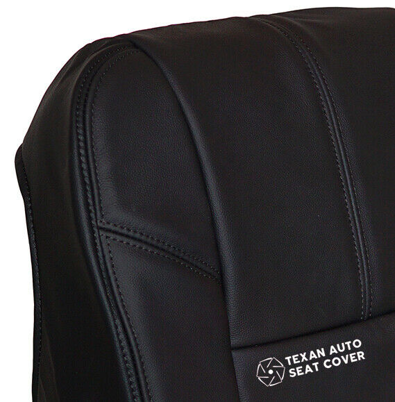 2007 to 2014 Chevy Silverado Passenger Bottom Leather Seat Cover Black