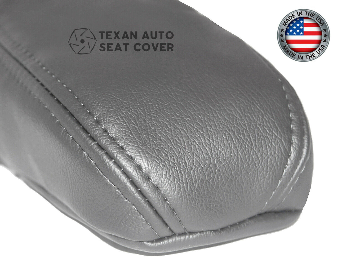 2003, 2004, 2005, 2006, 2007 Ford F250 F350 F450 F550 Lariat XLT, Crew Cab Lariat Passenger Armrest Synthetic Leather Replacement Cover Gray