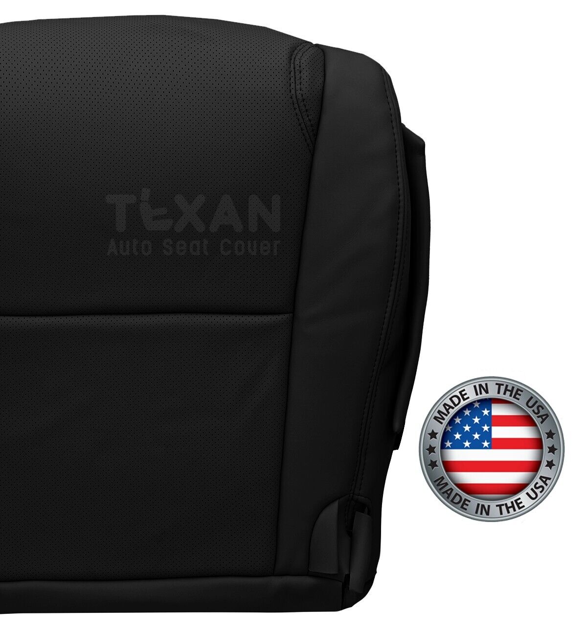 For 2006 to 2011 Lexus GS300, GS350, GS430, GS450H, GS460 Passenger Side Bottom Perforated Synthetic Leather Replacement Seat Cover Black
