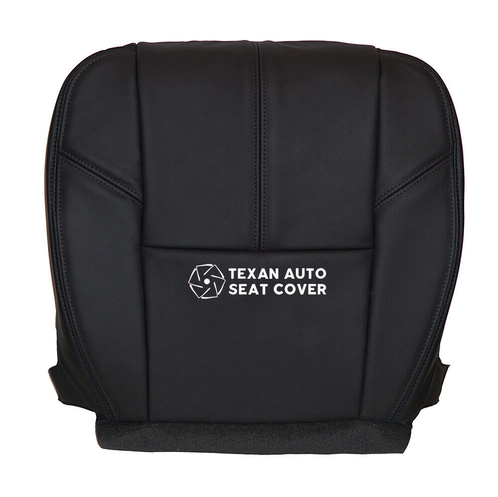 2007 to 2014 Chevy Tahoe/Suburban LS, LT, LTZ Driver Bottom Leather Replacement Seat Cover Black
