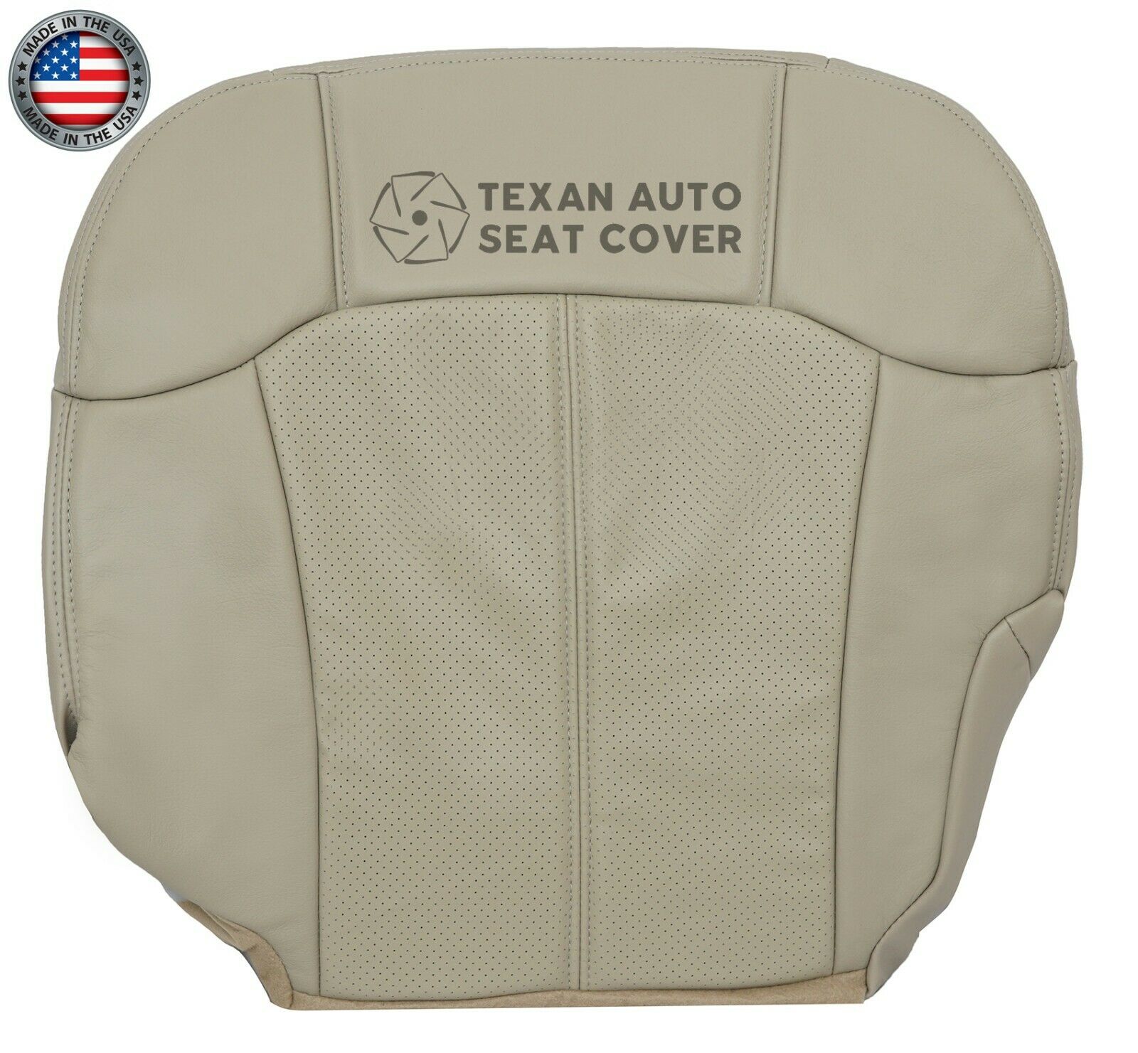 2002 Cadillac Escalade EXT 2WD, AWD Driver Bottom PERFORATED Leather Seat Cover Shale