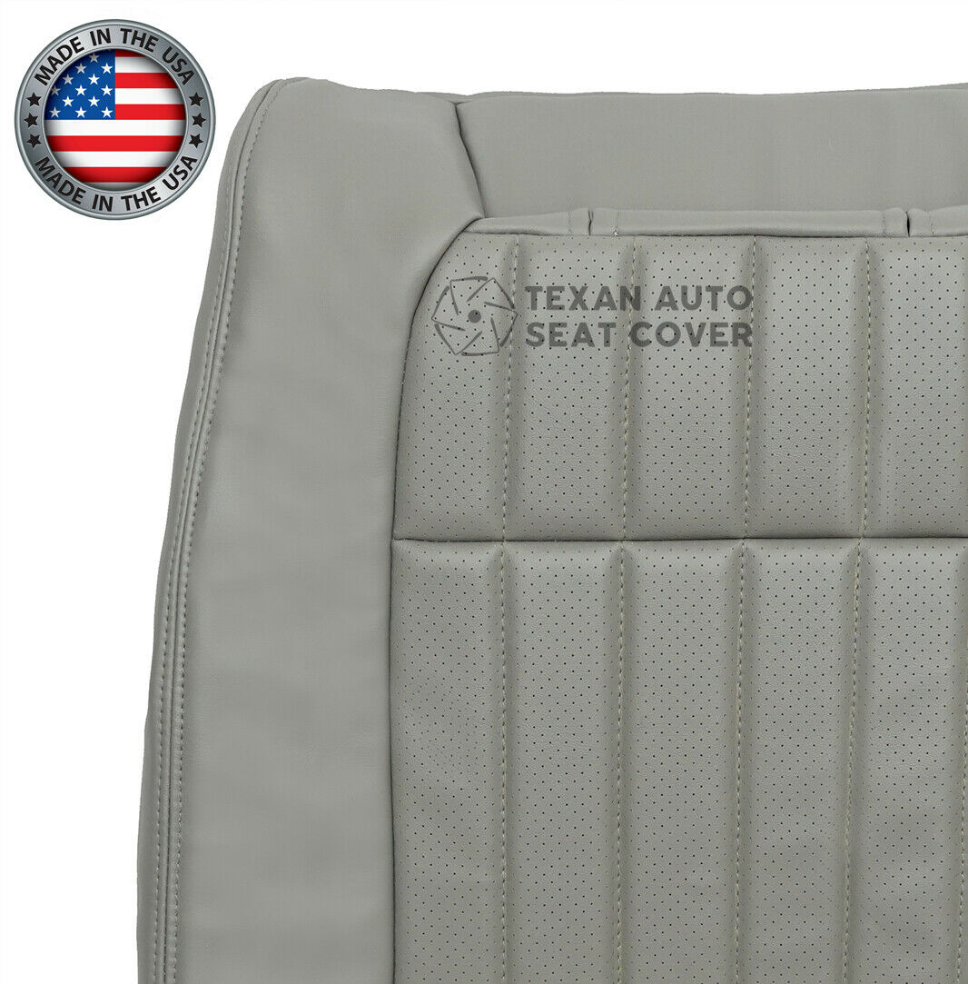 1994, 1995, 1996 Chevy Impala SS Driver Side Lean Back Perforated Leather Replacement Seat Cover Gray