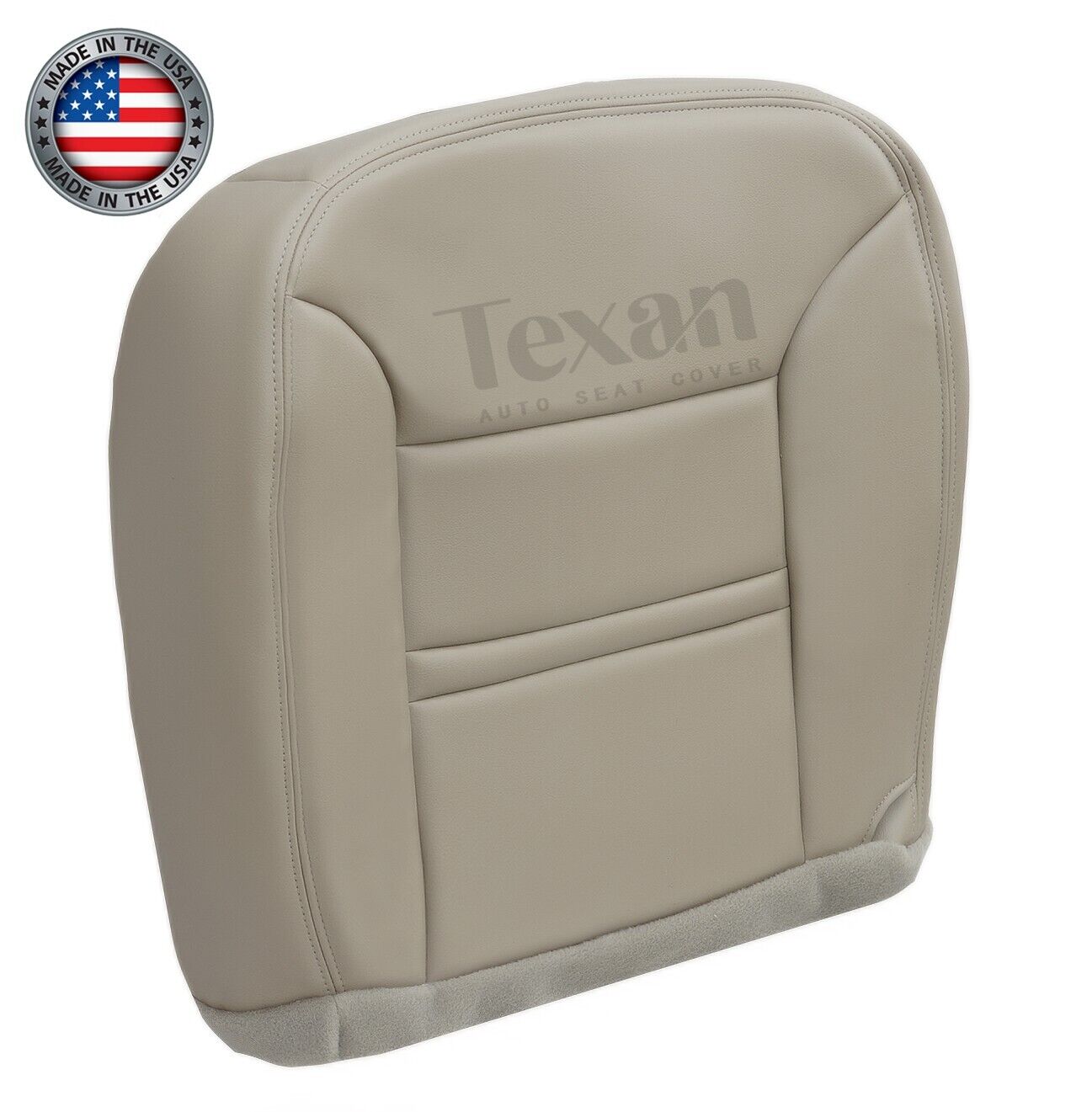 2000, 2001 Ford Excursion Limited Passenger Side Bottom Leather Replacement Seat Cover Tan