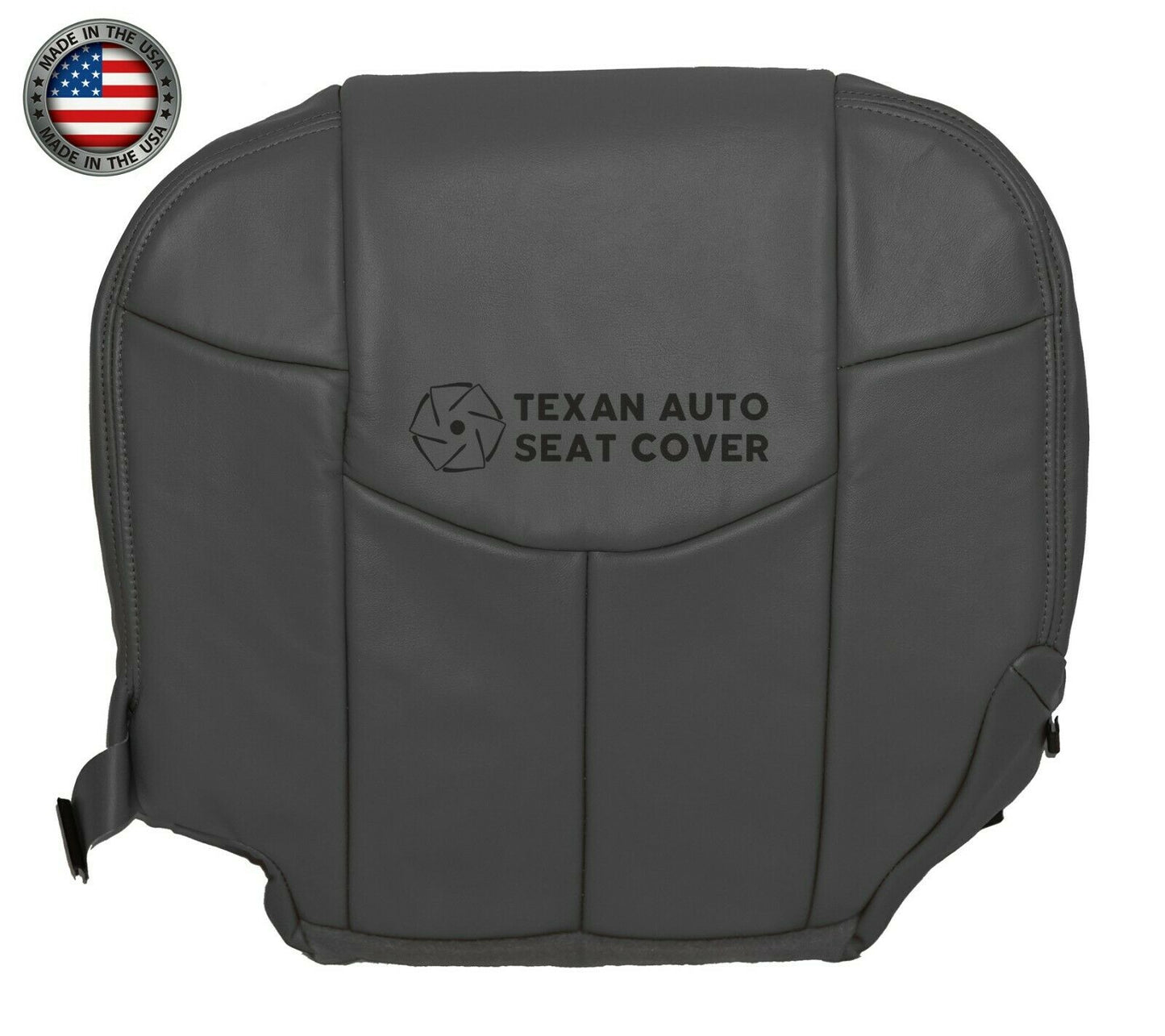 Fits 2002 Chevy Avalanche 1500 2500 LT LS Z71 Z66 Driver Side Bottom Leather Replacement Seat Cover Dark Gray