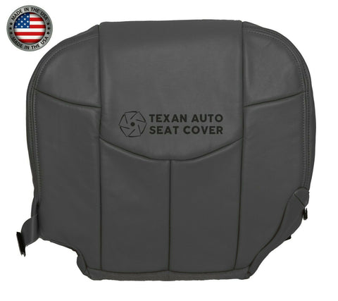 2002 Chevy Avalanche 1500 2500 LT LS Z71, Z66 Driver Side Bottom Leather Replacement Seat Cover Dark Gray