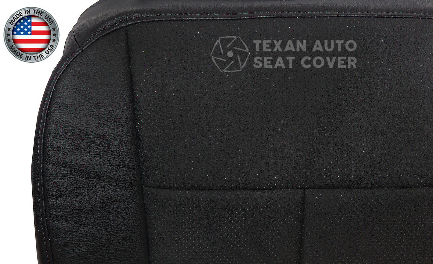 Fits 2007 to 2014 Ford Expedition Passenger Side Bottom Perforated Leather Replacement Seat Cover Black