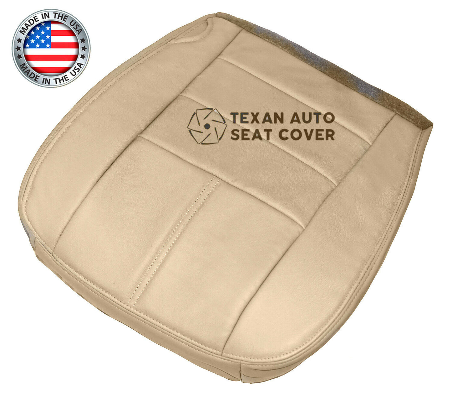 2008, 2009, 2010 Ford F250 F350 F450 F550 Lariat Passenger Side Bottom Synthetic Leather Replacement Seat Cover Tan