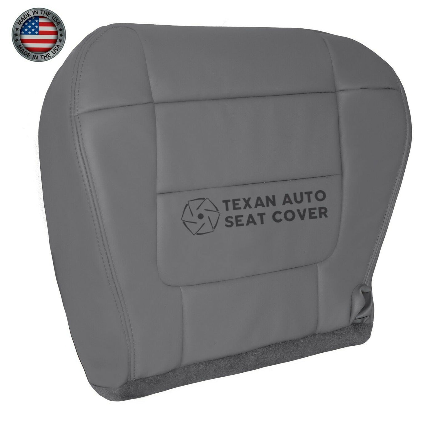 2001, 2002 Ford F150 Lariat Single Cab , Super Crew, Crew Cab Driver Bottom Synthetic Leather Seat Cover Gray