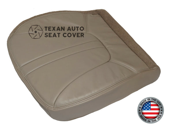 1997 to 1999 Ford Expedition Eddie Bauer, XLT Passenger Side Bottom Leather Replacement Seat Cover Tan
