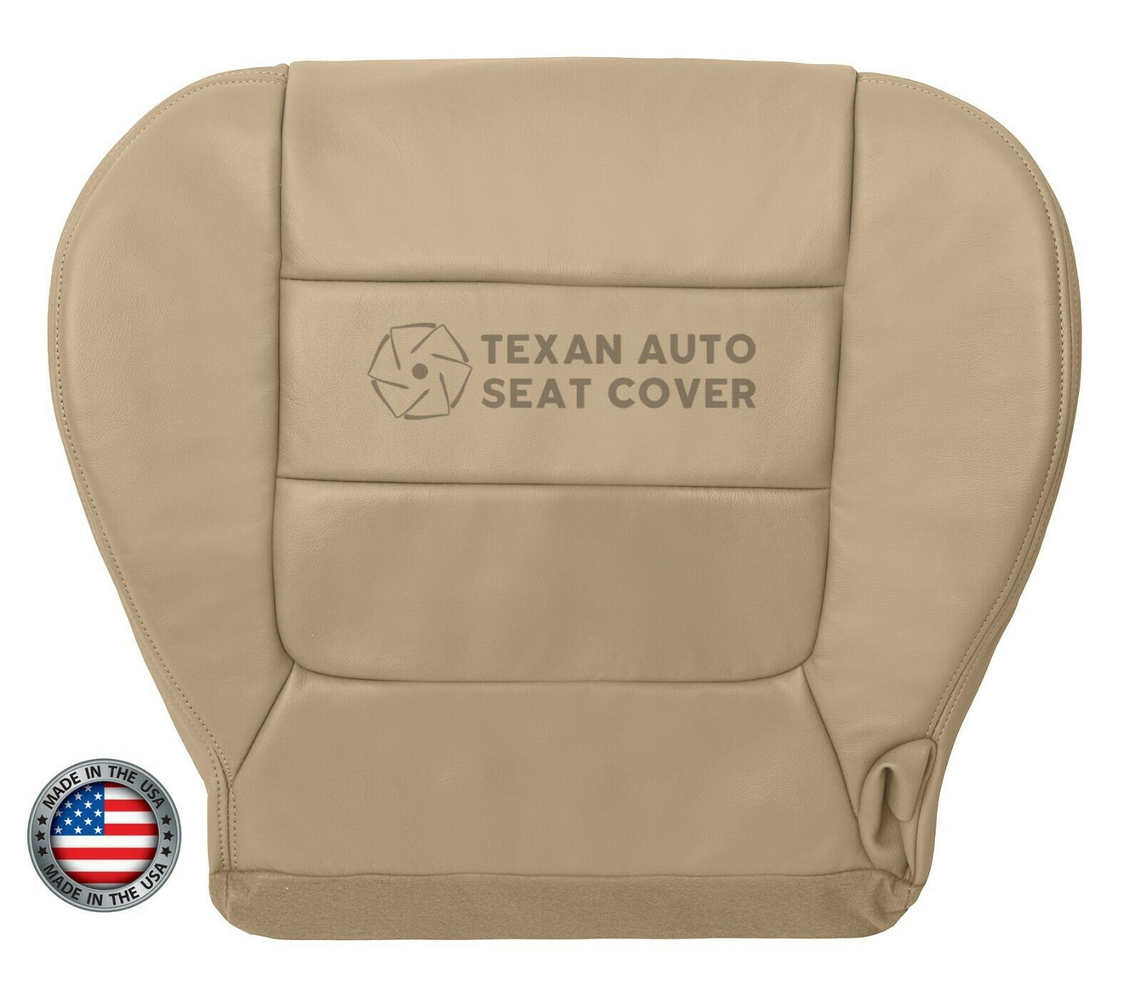 2002, 2003 Ford F150 Lariat Driver Side Bottom  Leather Seat Cover Tan