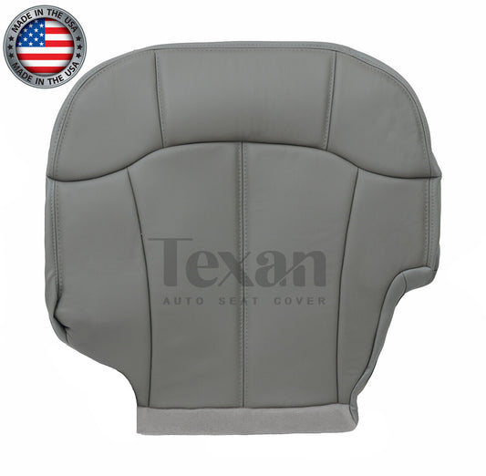 1999 to 2002 GMC Sierra Passenger Side Bottom Synthetic Leather Replacement Seat Cover Gray