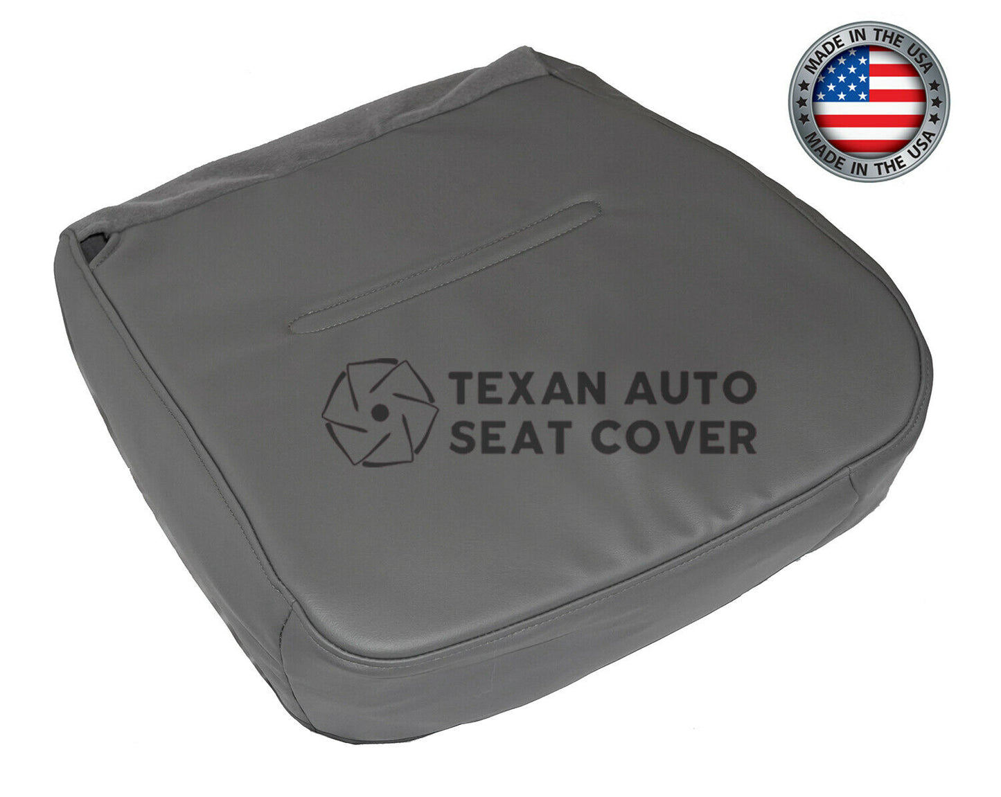 For 1999 to 2001 Ford F250 F350 F450 F550 Driver Side Bottom Synthetic Leather Replacement Seat Cover Gray