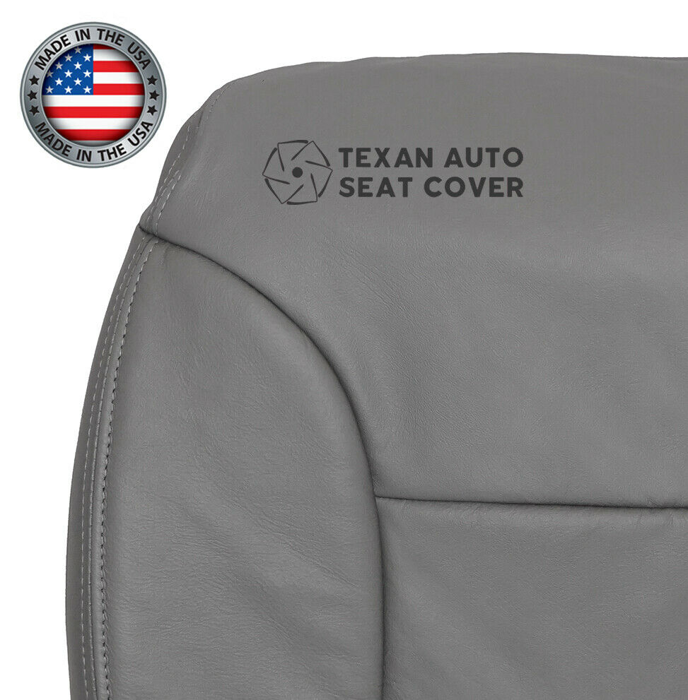 1995 to 2000 Chevy Silverado Passenger Side Lean Back Leather Seat Cover Gray