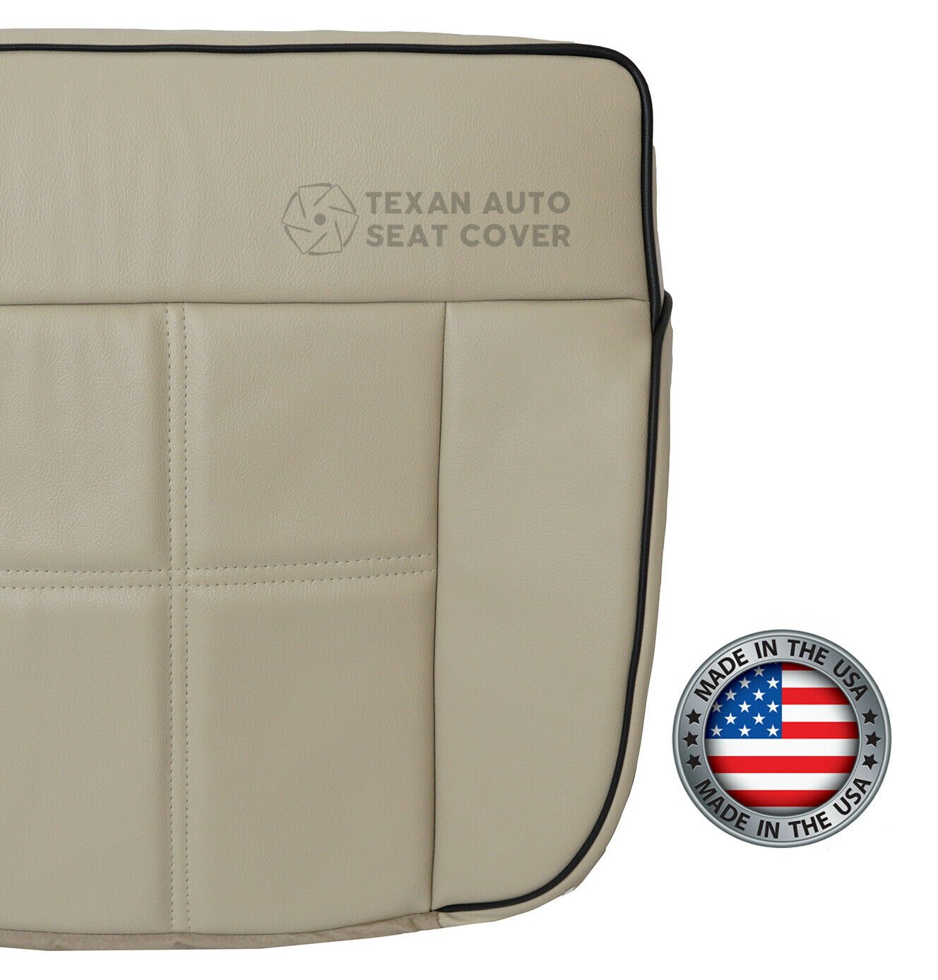 2006, 2007, 2008 Lincoln Mark LT 2WD Passenger Bottom Leather Replacement Seat Cover Tan