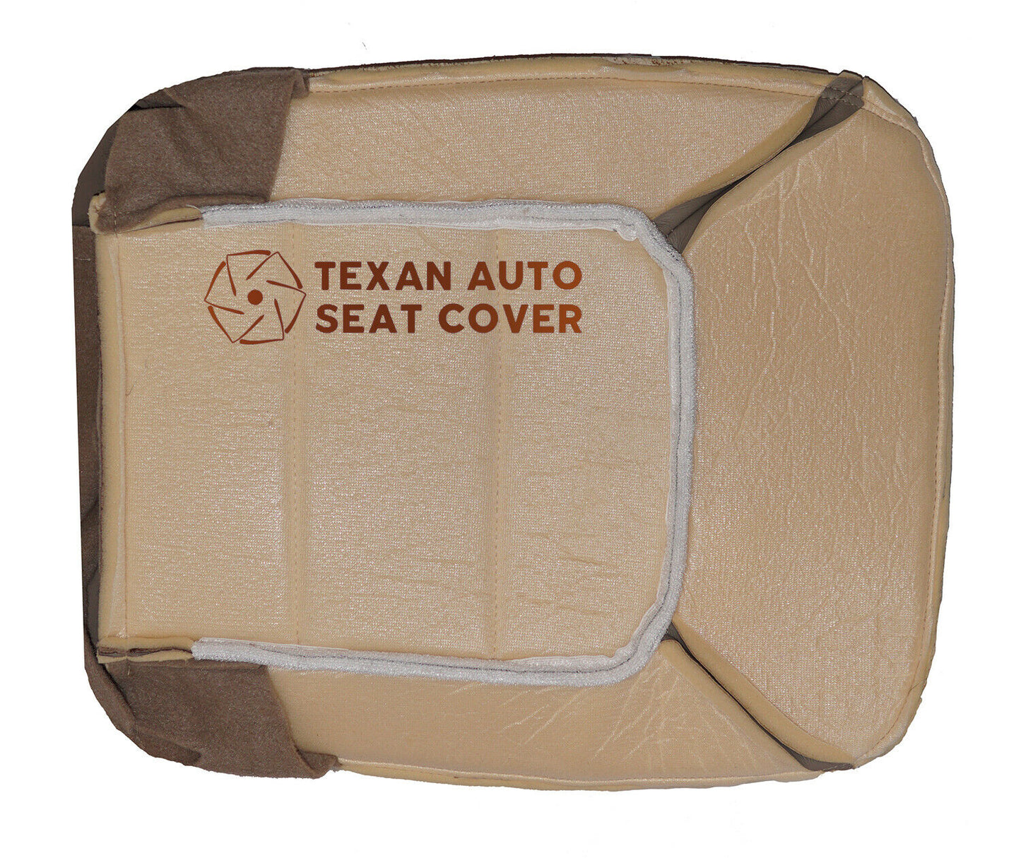 2003 to 2006 Ford Expedition Eddie Bauer Driver Bottom Perforated Vinyl Seat Cover 2tone Tan
