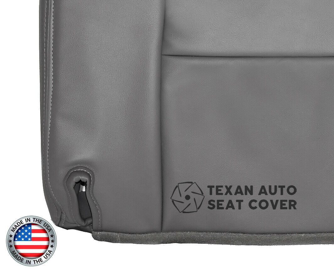 1995, 1996, 1997, 1998, 1999 GMC Sierra 1500 2500 3500 SLT SLE Z71 Driver Side Bottom Leather Replacement Seat Cover Gray
