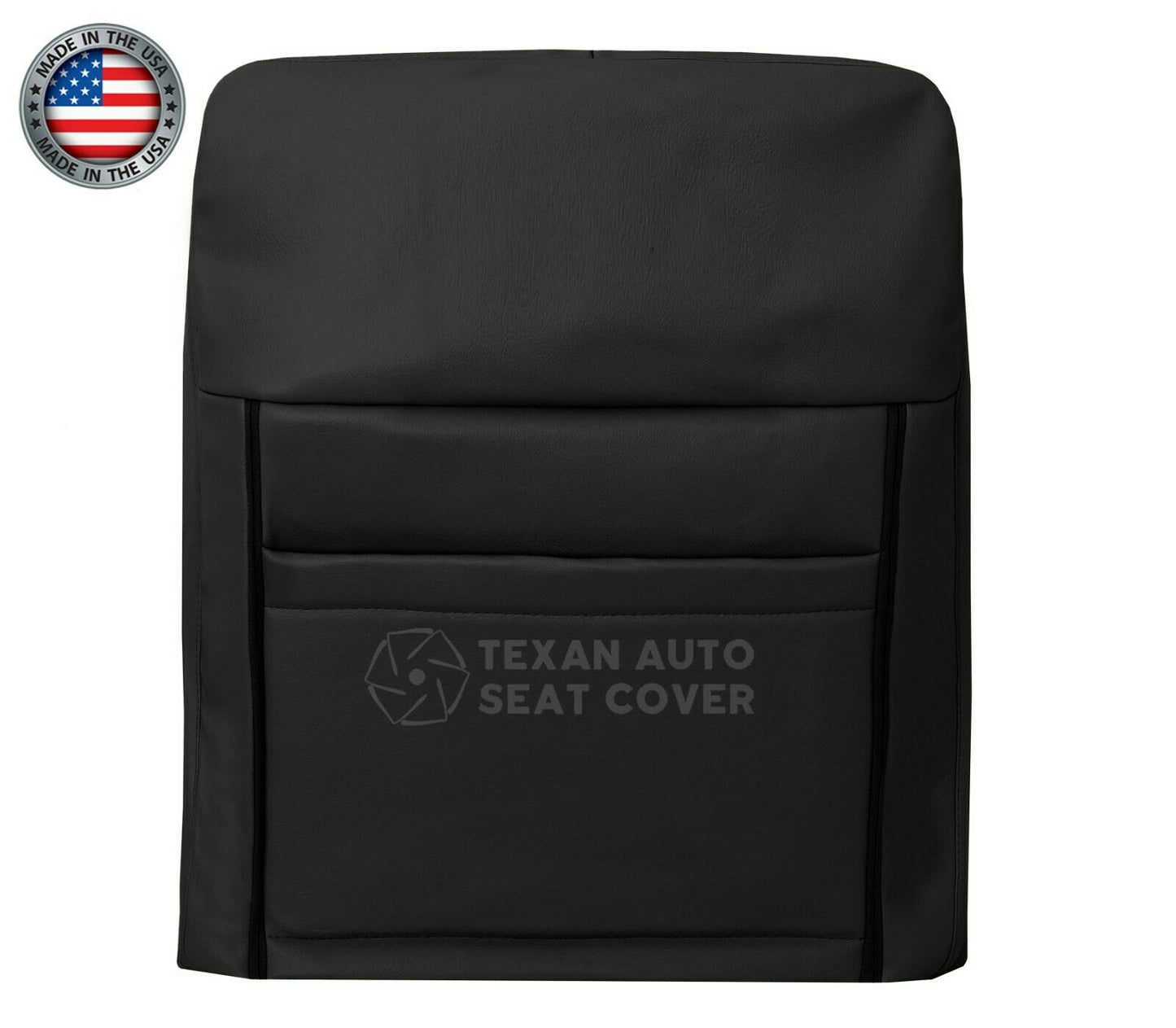 Fits 2007 to 2014 Ford Expedition Passenger Side Lean Back Perforated Leather Replacement Seat Cover Black