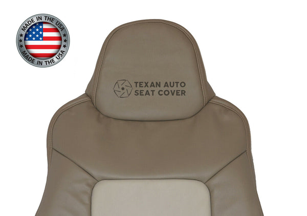 2003 to 2006 Ford Expedition Eddie Bauer. 4X4, 2WD, 4.6L, 5.4L Driver Lean Back Leather Seat Cover Tan