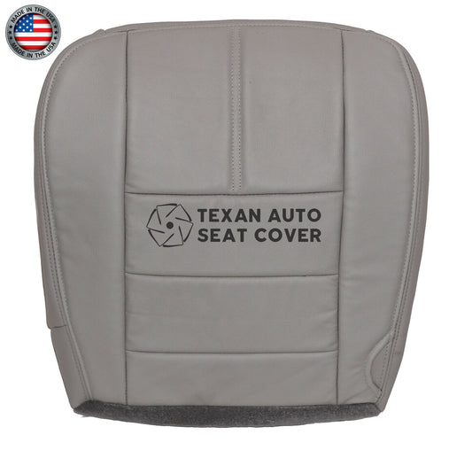 2008, 2009, 2010 Ford F250-F350-F450-F550 Lariat, XLT with Leather Driver Bottom Synthetic Leather Seat Cover Gray