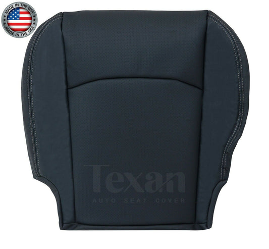 2013-2018 Dodge Ram Laramie, Limited, Long Horn Driver Bottom Leather Seat Cover Black