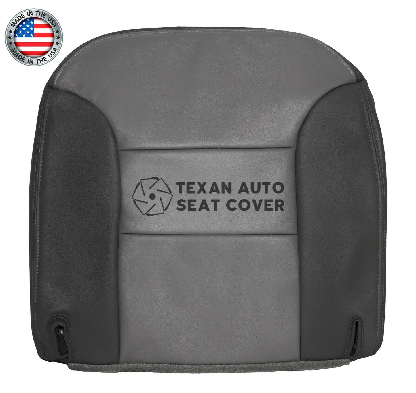 1999-2000 Chevy Tahoe Limited, Z71-Passenger Side Bottom Leather Seat Cover 2 Tone Gray