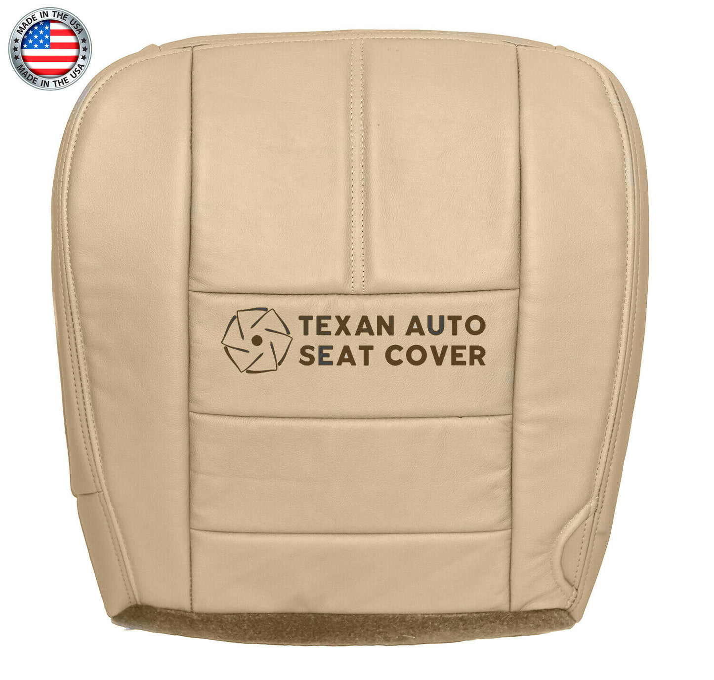 2008, 2009, 2010 Ford F250 F350 F450 F550 Lariat Passenger Side Bottom Synthetic Leather Replacement Seat Cover Tan