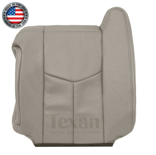 2003, 2004, 2005, 2006 Cadillac Escalade EXT ESV Driver Side Lean Back Perforated Synthetic Leather Replacement Seat Cover Shale