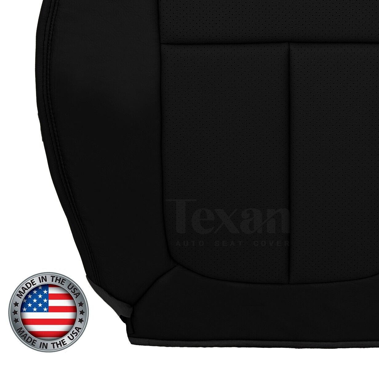 2009, 2010, 2011, 2012, 2013, 2014 Ford F150 Lariat Driver Bottom Perforated Leather Seat Cover Black