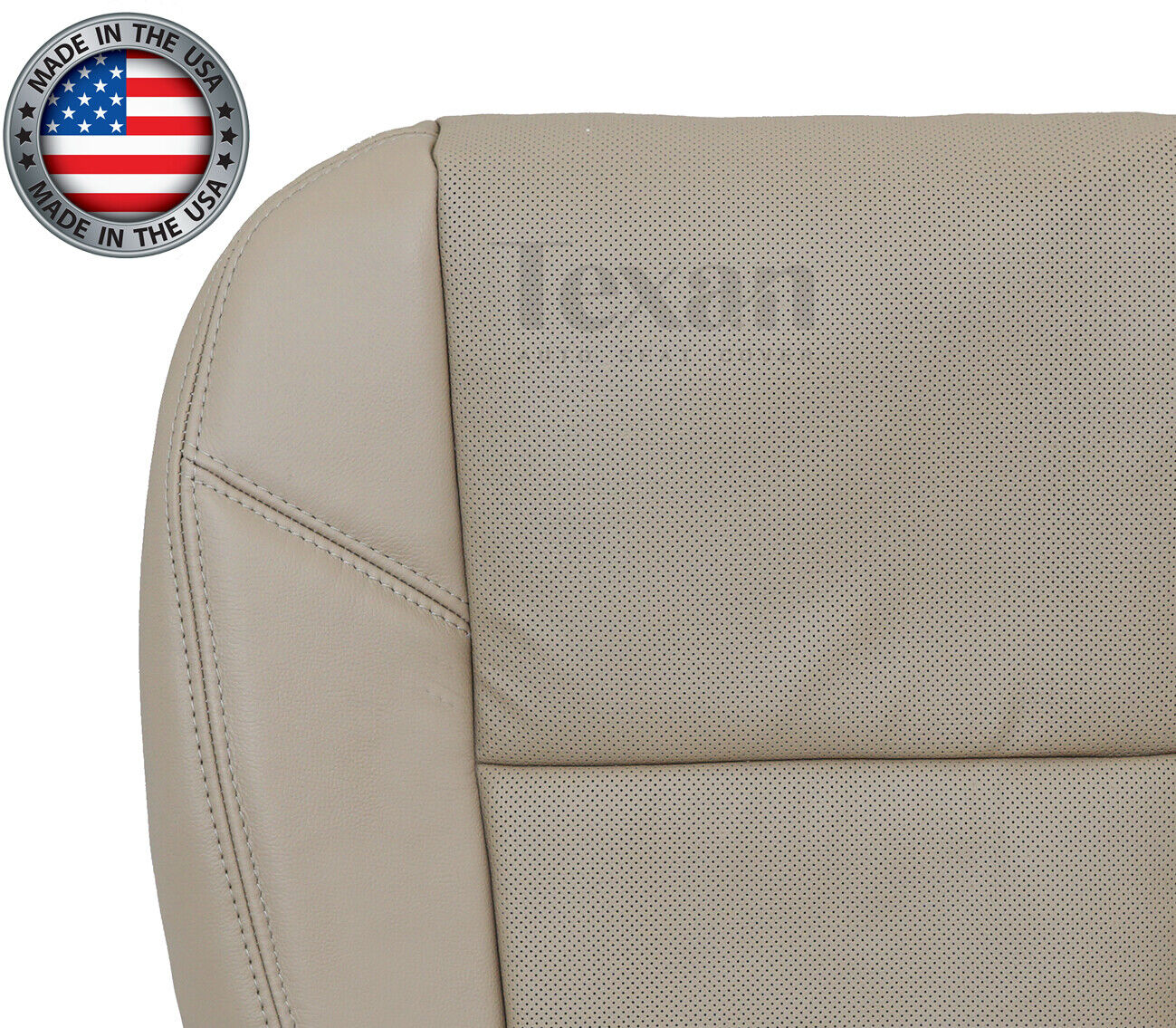 2009, 2010, 2011, 2012, 2013, 2014 Cadillac Escalade ESV, EXT Passenger Bottom Leather Perforated Seat Cover Tan
