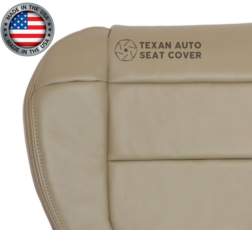 2001, 2002 Ford F150 Lariat Single Crew, Super crew, Crew Cab Driver Bottom Leather Seat Cover Tan