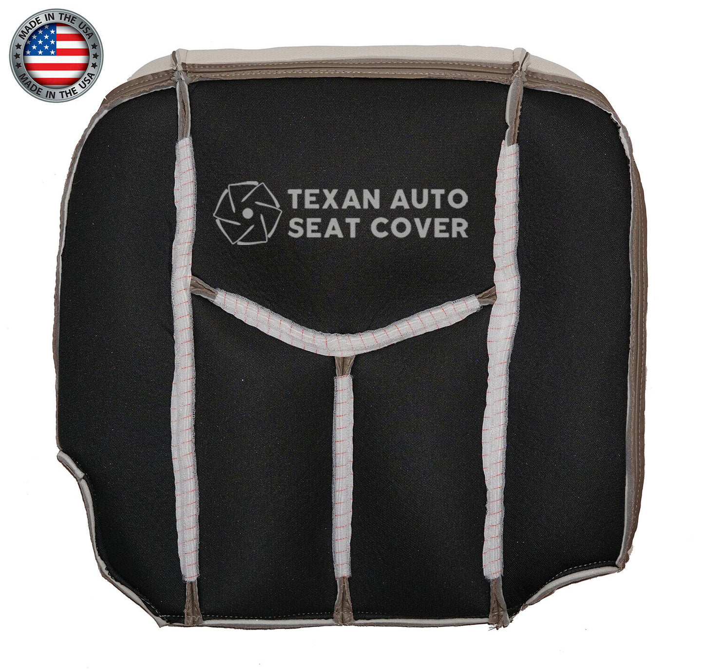 2003 to 2007 Chevy Silverado Passenger Bottom Leather Seat Cover Tan