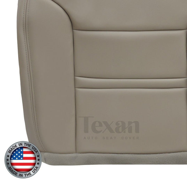 2000, 2001 Ford Excursion Limited Driver Side Bottom Synthetic Leather Replacement Seat Cover Tan