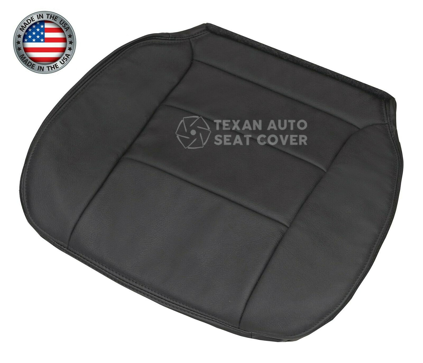 2003, 2004 Ford F250-F350-F450-F550 Lariat, Quad-Cab, Extended-Cab, X-Cab Driver Bottom Synthetic Leather Seat Cover Black