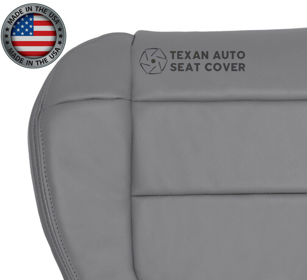 2001, 2002 Ford F150 Lariat Single Cab , Super Crew, Crew Cab Driver Bottom Synthetic Leather Seat Cover Gray