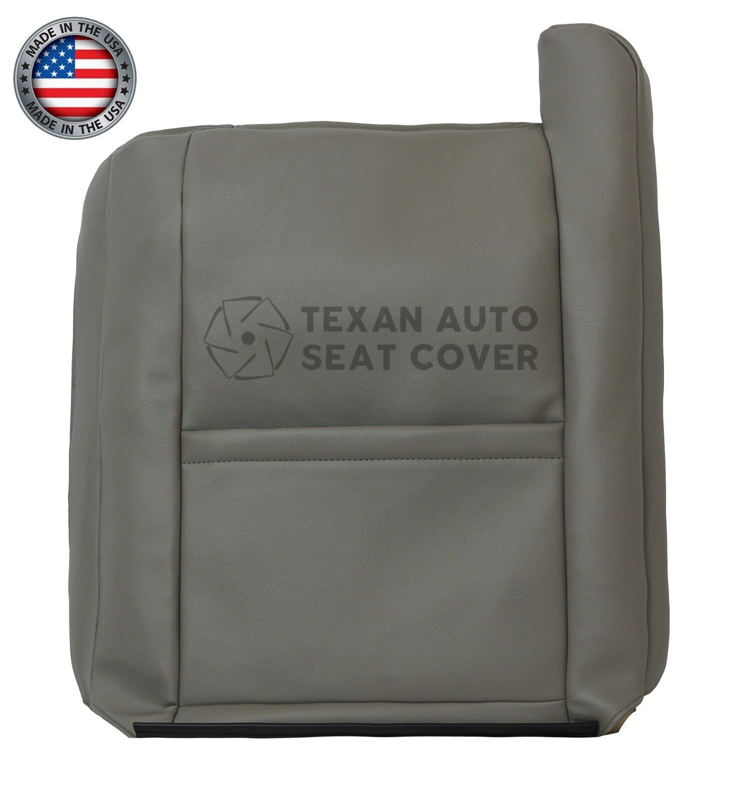 1999 to 2002 GMC Sierra Passenger Lean Back Synthetic Leather Seat Cover Gray