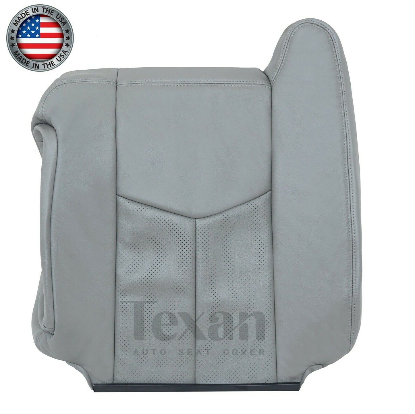 2003, 2004, 2005, 2006 Cadillac Escalade ESV, EXT Passenger Side Lean Back Perforated Synthetic Leather Replacement Seat Cover Gray