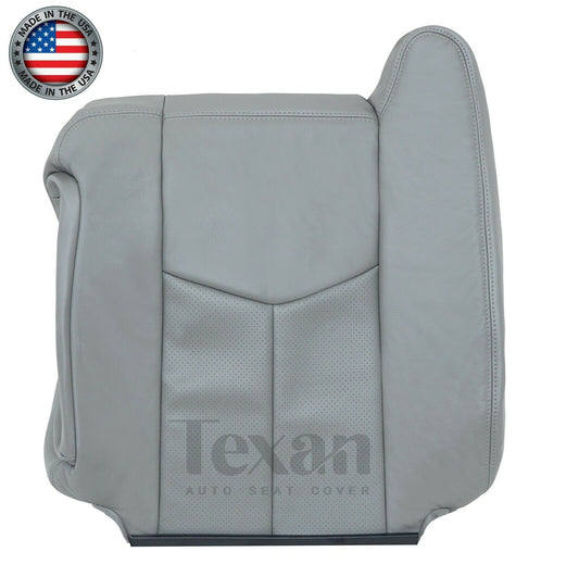 2003, 2004, 2005, 2006 Cadillac Escalade ESV, EXT Passenger Side Lean Back Perforated Synthetic Leather Replacement Seat Cover Gray