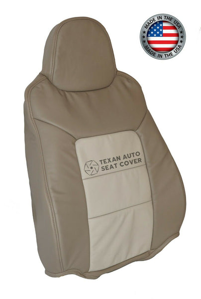 2003 to 2006 Ford Expedition Eddie Bauer. 4X4, 2WD, 4.6L, 5.4L Driver Lean Back Leather Seat Cover Tan