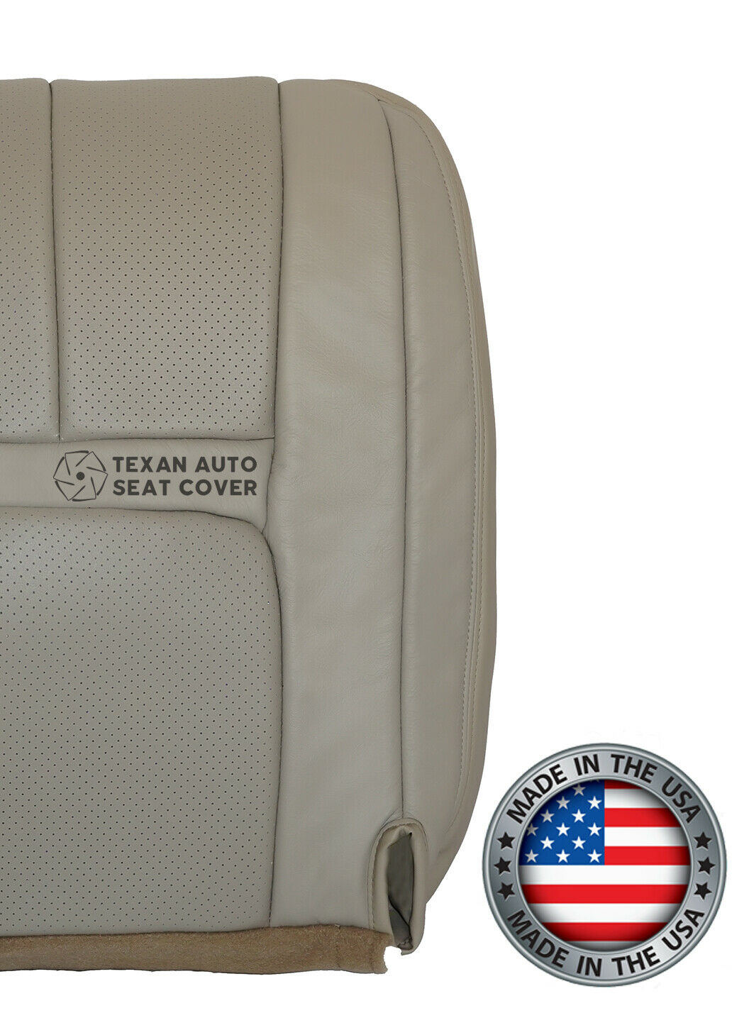 1999 2000 Cadillac Escalade Driver Side Bottom PERFORATED Synthetic Leather Seat Cover Tan