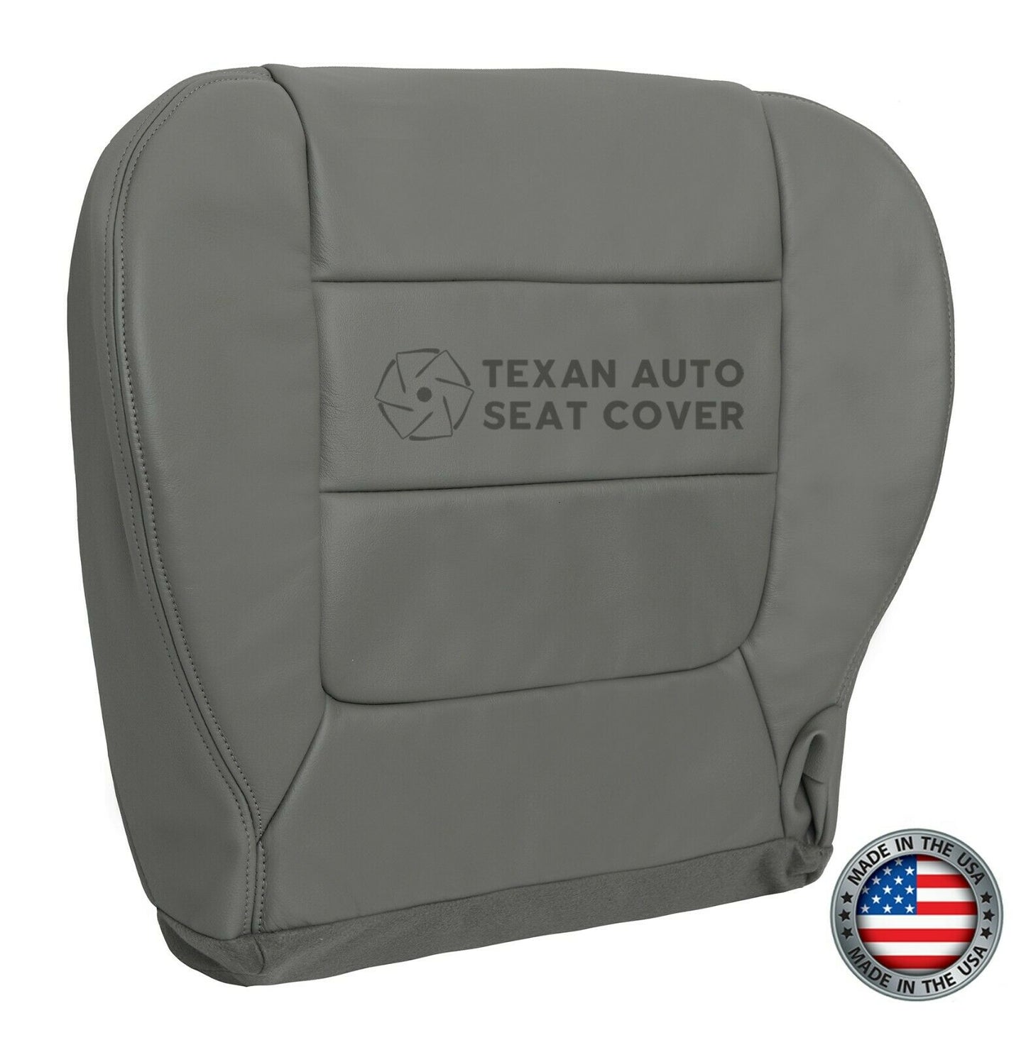 2002, 2003 Ford F150 Lariat Super Crew, Crew Cab Driver Side Bottom Synthetic Leather Seat Cover Gray