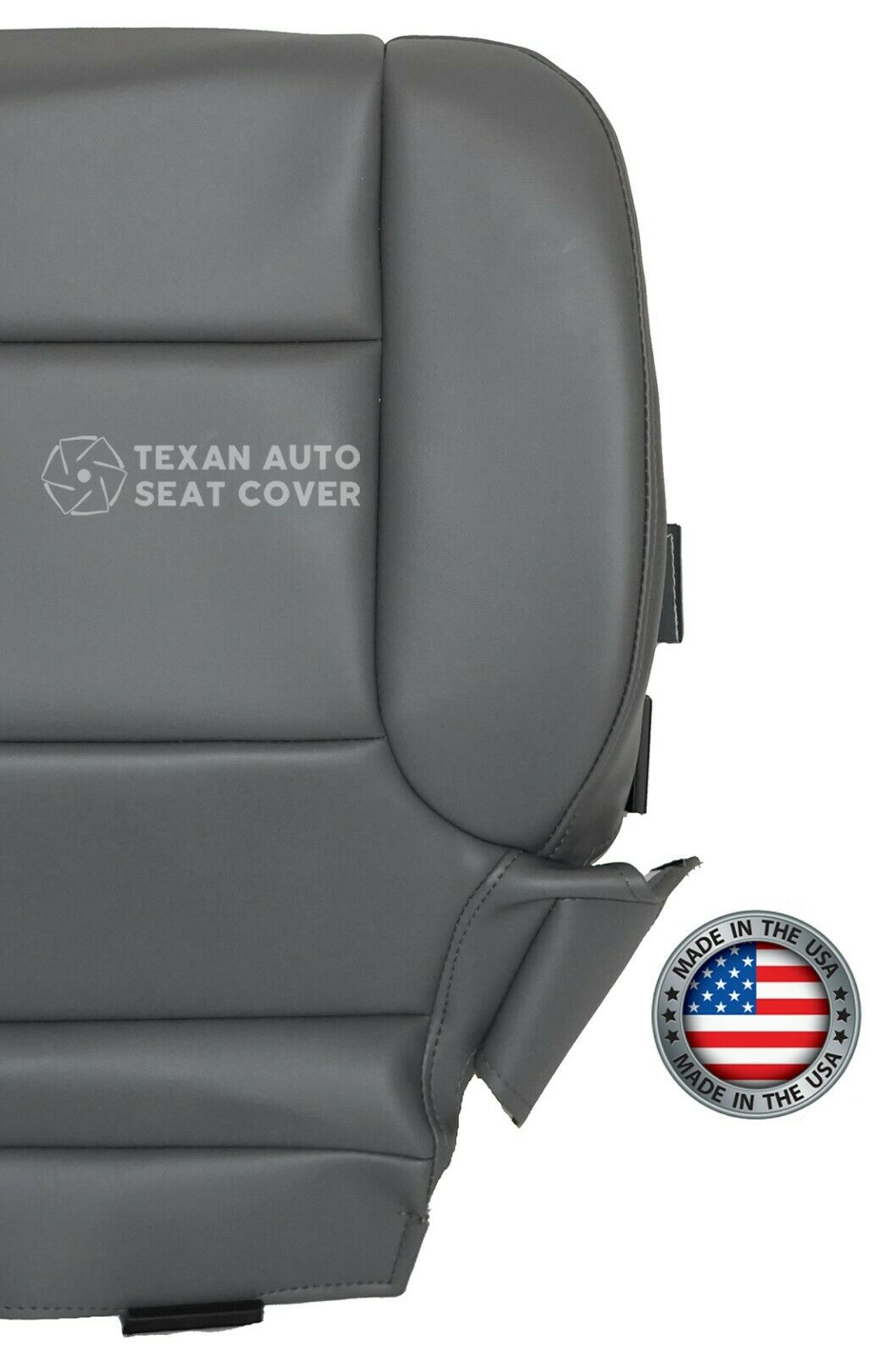 2014, 2015, 2016, 2017, 2018, 2019 GMC sierra 1500, 2500HD, 3500HD LT, LS, LTZ, Z71 Work Truck Driver Side Bottom Synthetic Leather Seat Cover Gray