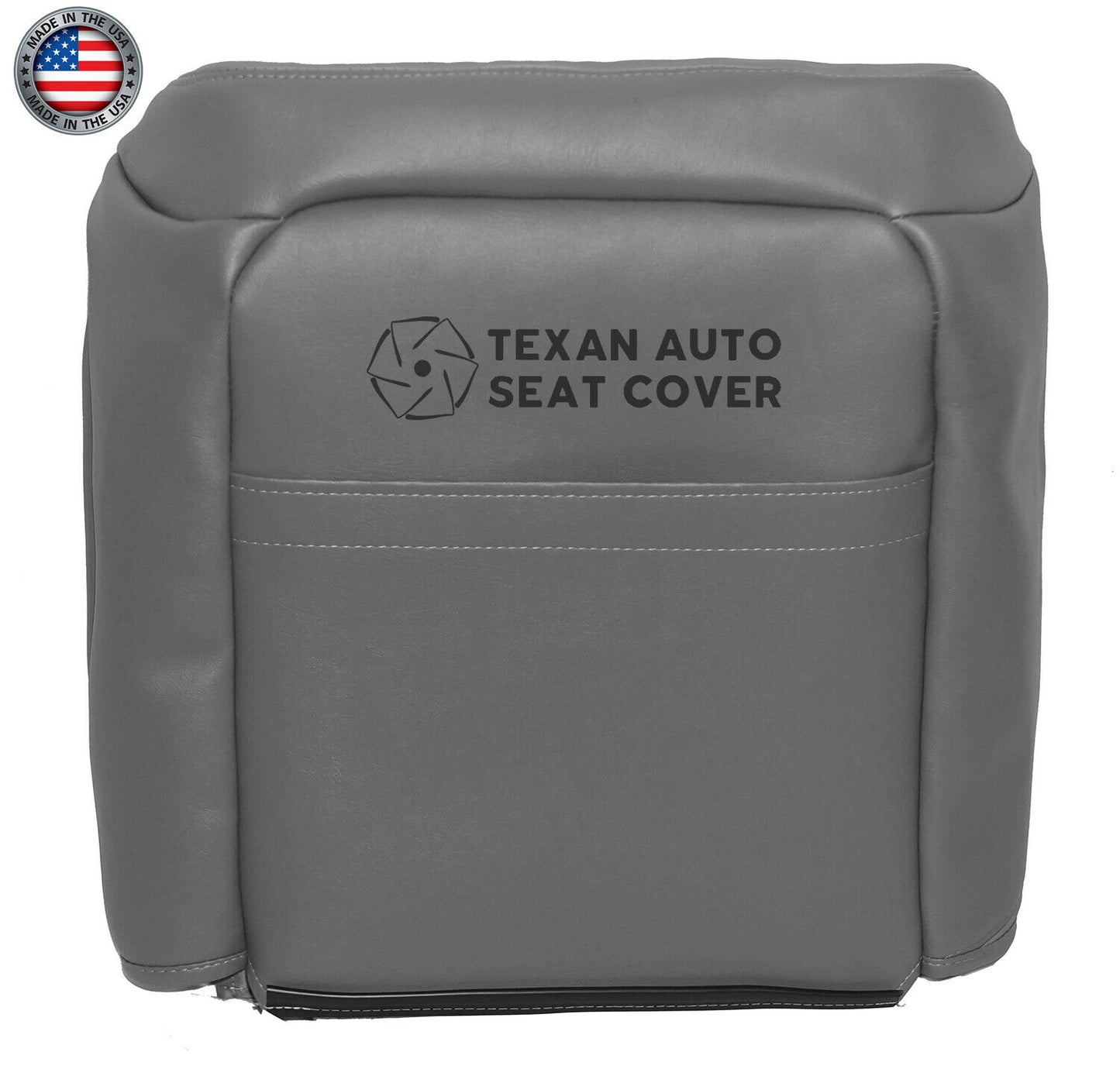 1995 to 2000 Chevy Silverado Driver Side Lean Back Synthetic Leather Seat Cover Gray