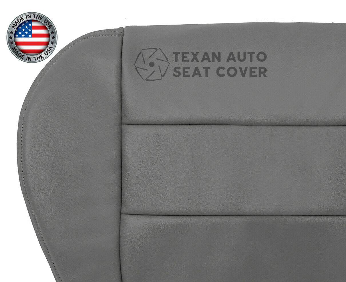 2002, 2003 Ford F150 Lariat Super Crew, Crew Cab Driver Side Bottom Synthetic Leather Seat Cover Gray