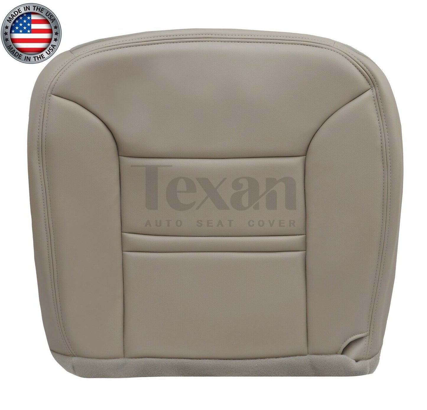 2000, 2001 Ford Excursion Limited Driver Side Bottom Synthetic Leather Replacement Seat Cover Tan