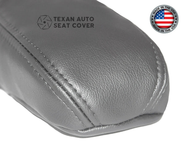 2003, 2004, 2005, 2006, 2007 Ford F250 F350 F450 F550 Lariat XLT, Crew Cab Lariat Driver Armrest Synthetic Leather Replacement Cover Gray