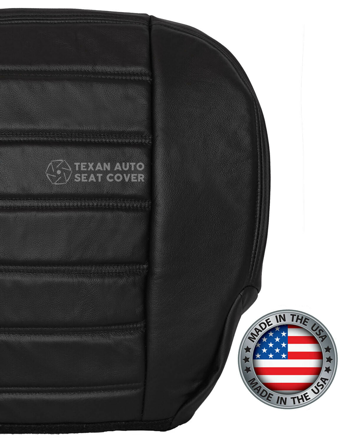 2003, 2004, 2005, 2006, 2007, Hummer H2 SUV, SUT, Truck, Luxury, Adventure Driver Side Bottom Synthetic Leather Seat Cover Black