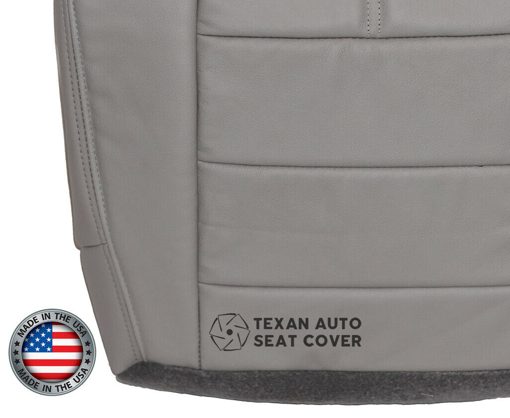 2008, 2009, 2010 Ford F250 F350 F450 F550 Lariat, XLT with Leather Driver Bottom Leather Seat Cover Gray
