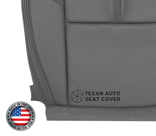2007 to 2014 Chevy Silverado Work Truck Passenger Side Bottom Synthetic Leather Replacement Seat Cover Dark Gray