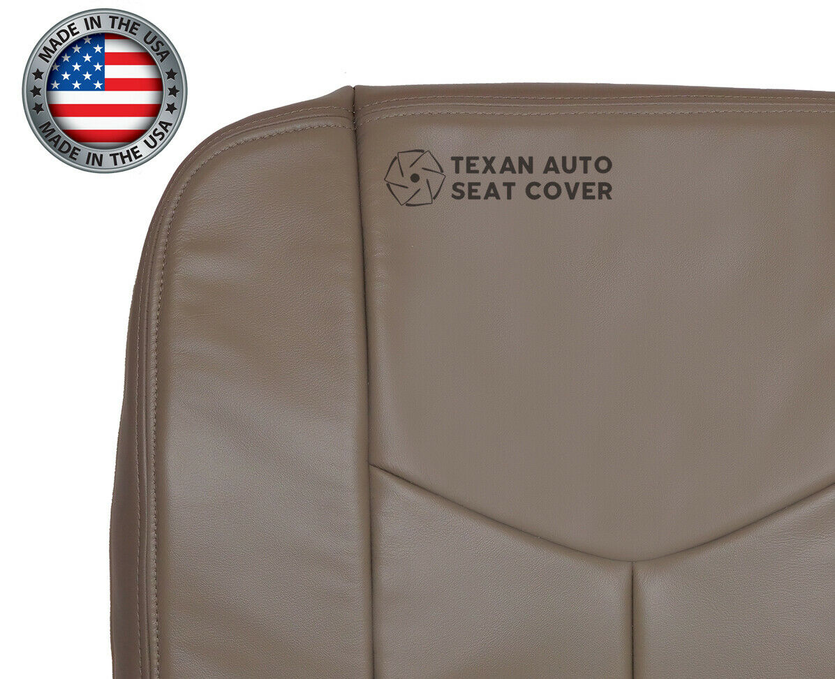 2003 to 2007 Chevy Silverado Passenger Bottom Leather Seat Cover Tan